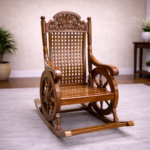 Royal Cane-Back Wooden Rocking Chair