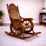 Royal Cane-Back Wooden Rocking Chair