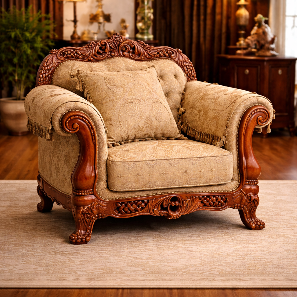 Royal Teak Wood Sofa Set