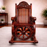 cane back rocking chair, wooden rocking chair, traditional rocking chair, handcrafted wooden chair, classic furniture, heritage seating, premium wooden furniture