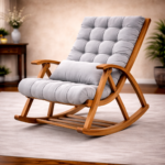 Premium Cushioned Wooden Rocking Chair