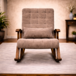 Premium Cushioned Wooden Rocking Chair