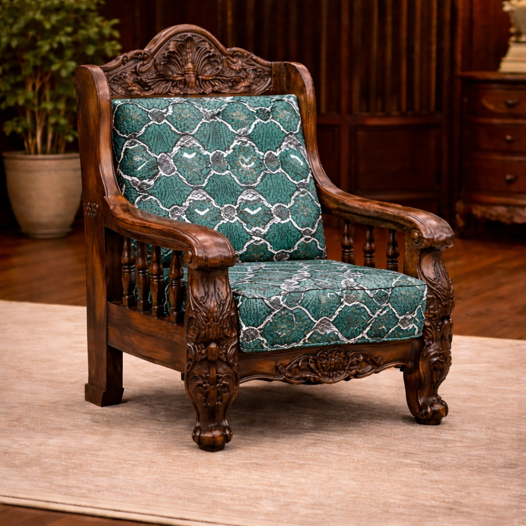 Royal Teak Wood Sofa Set