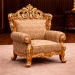 Royal Hand-Carved Teak Wood Sofa Set