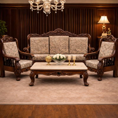 Royal Teak Wood Sofa Set