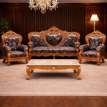 Royal Teak Wood Hand-Carved Sofa Set