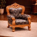 Royal Teak Wood Hand-Carved Sofa Set