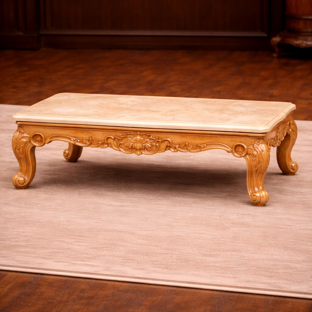 Royal Teak Wood Hand-Carved Sofa Set