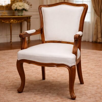 Heritage Crest Teakwood Classic Arm Chair – Single Seater