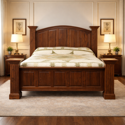 Classic Panel Teakwood Storage Bed | LW – 6.5 x 6 Ft |