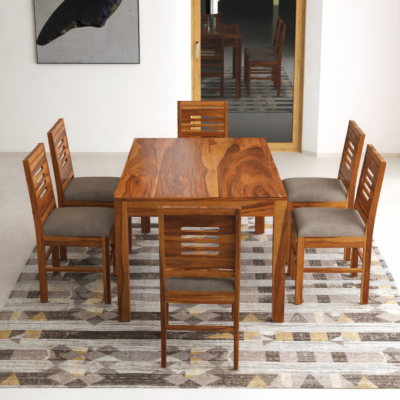 6-Seater Dining Table Set in Teakwood