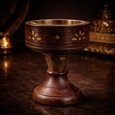 Decorative Pedestal Bowl in Sheesham (Indian Rosewood)