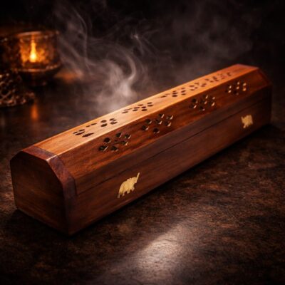 Rectangular Incense Burner Box in Sheesham (Indian Rosewood)