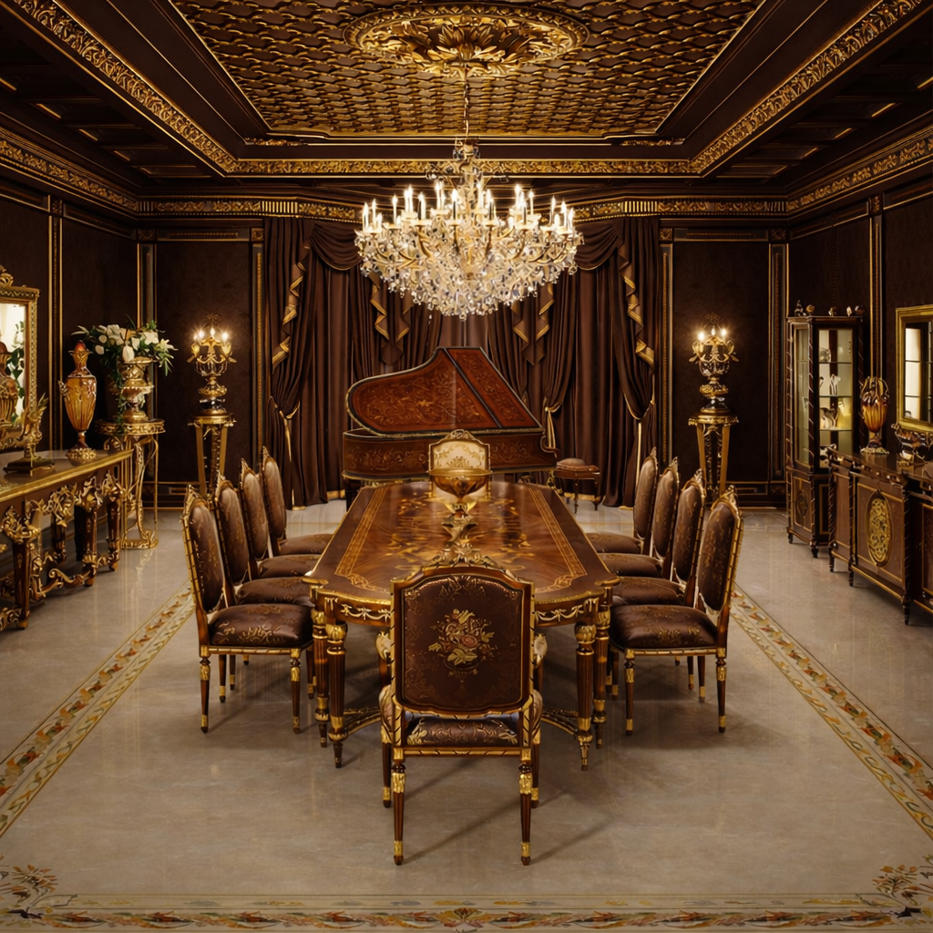 Imperial Palace 10-Seater Royal Dining Set in Teakwood