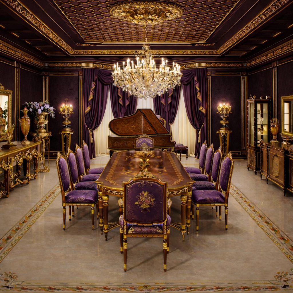 Imperial Palace 10-Seater Royal Dining Set in Teakwood
