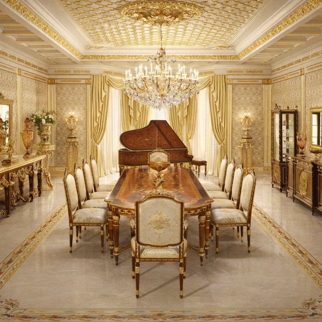 Imperial Palace 10-Seater Royal Dining Set in Teakwood