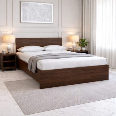 Minimalist Teak Wood Platform Bed – Non Storage Design | LW – 6.5 x 5 Ft |